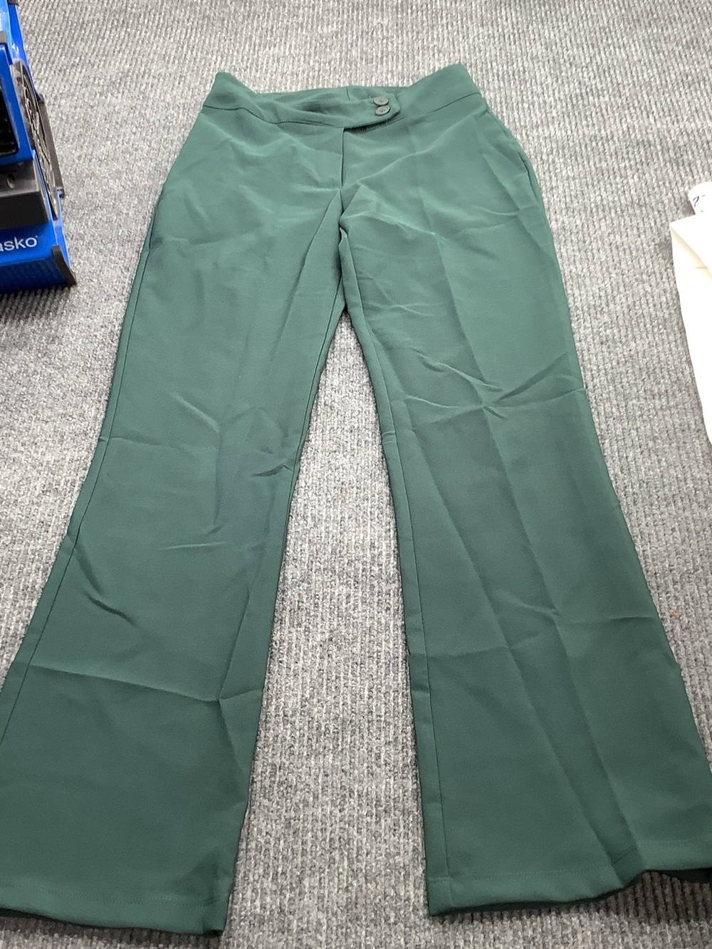 Altar'd State Wide-Leg High-Rise Pants in Deep Green